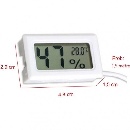 Гигрометр-термометр цифровой NG-FY12 (белый) с выносным датчиком
