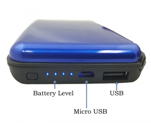 Кошелек-зарядка E-Charge Wallet, синий