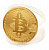 Сувенирная монета Bitcoin (Биткоин), золото