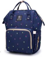 Рюкзак для мамы Maitedi (с USB выходом) синий с принтом