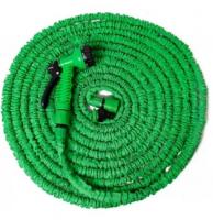 Шланг садовый удлиняющийся 5-15 м с распылителем (зеленый)