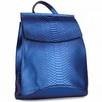 Женский кожаный рюкзак 7788 Темно-синий