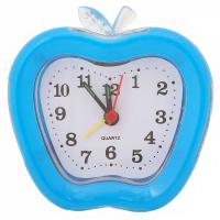 Часы с будильником "Яблоко", голубой