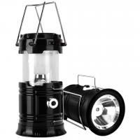 Кемпинговый фонарь-светильник с солнечной батареей Camping Lantern (Черный)