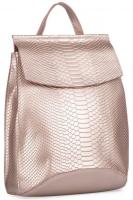 Женский кожаный рюкзак 7788 Розовое золото