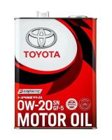 Моторное масло TOYOTA MOTOR OIL SN/GF-5 0W-20 синтетическое 4 л