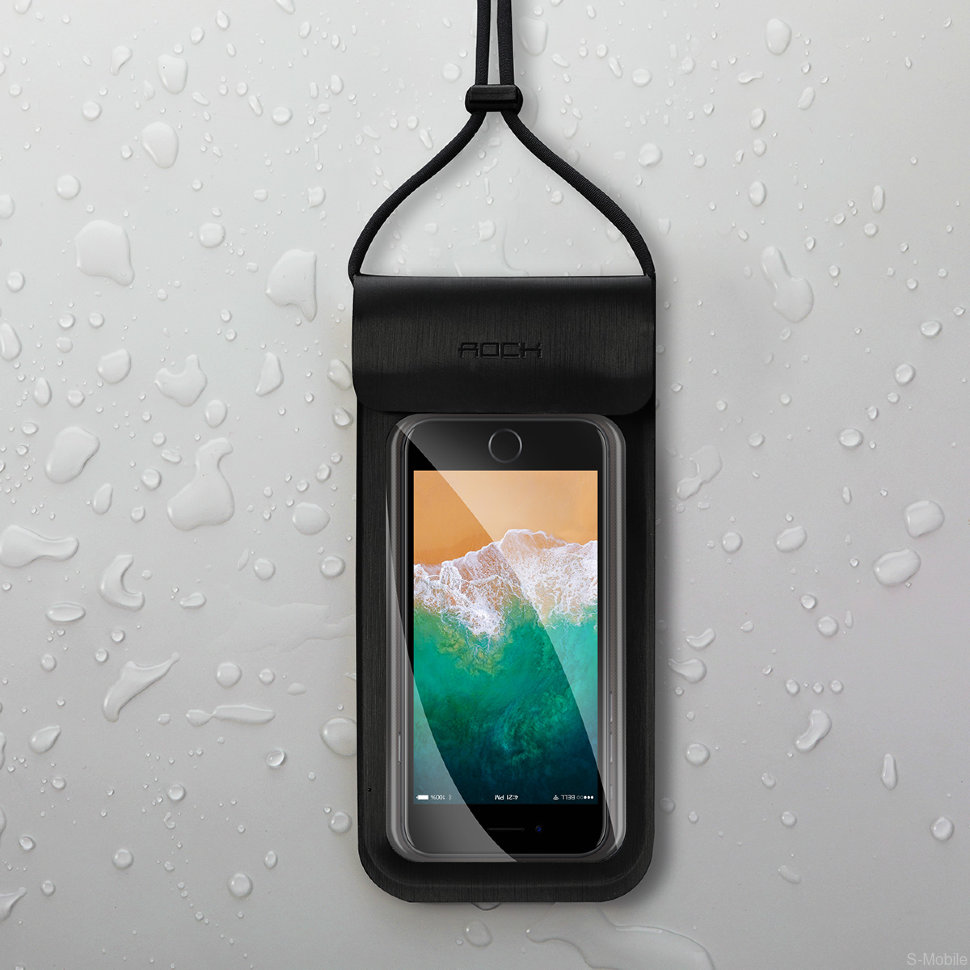 Водонепроницаемый чехол ROCK Waterproof Phone Bag 2 (IPX8) черный