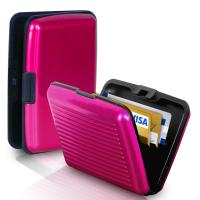 Кейс для кредитных карт Антивор Security Credit Card Wallet, розовый
