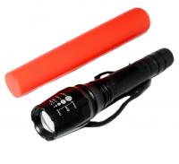 Ручной светодиодный аккумуляторный фонарь BL-8668 CREE T6+red рефлектор