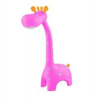 Детская настольная лампа LED Жираф розовый