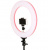 Кольцевая светодиодная лампа на штативе 31см с держателем для телефона (розовый)