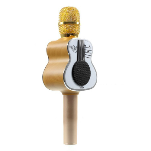 Беспроводной караоке-микрофон M9 золотой