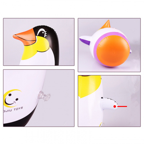 Надувная игрушка-неваляшка Пингвин 35 см, фиолетовый