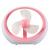 Вентилятор настольный USB DR-2013, розовый