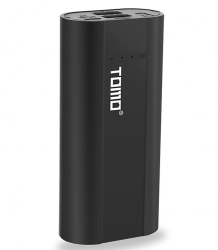 Внешний аккумулятор Power Bank + зарядное устройство 2x18650 TOMO P2 черный