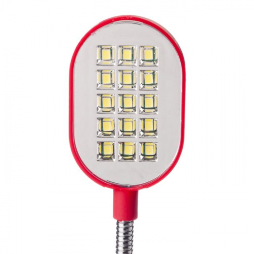 Фонарь магнитный с гибкой головкой MX-8015-15 LED красный