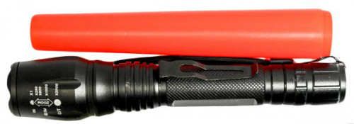 Ручной светодиодный аккумуляторный фонарь BL-8668 CREE T6+red рефлектор