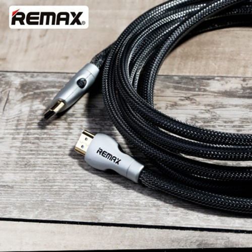 Кабель HDMI Remax RC-038h 3D, 4K 300cм в оплетке черный