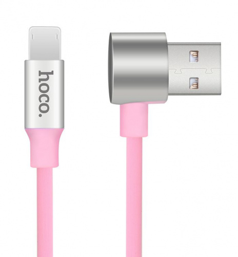 USB дата-кабель HOCO U18 Golden hat multi-functional Lightning/ MicroUSB (1.2 м) Розовый