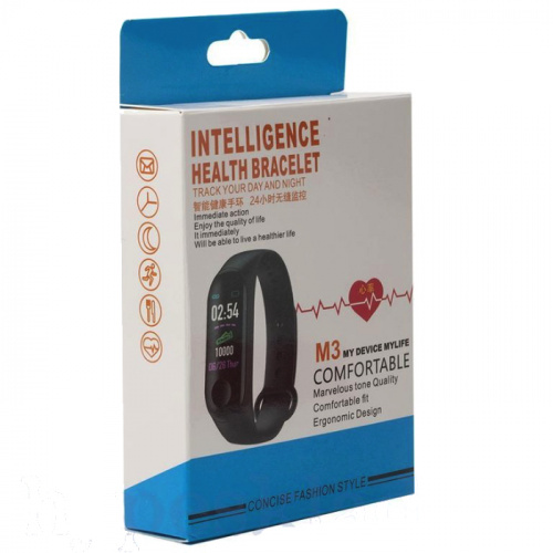 Фитнес браслет Intelligence Health Bracelet M3 (Синий)