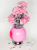Лампа светодиодная ваза с розами 30 см розовая