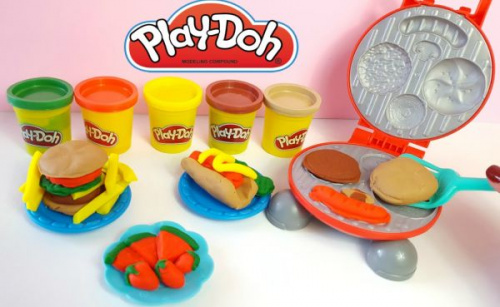 Масса для лепки Play-Doh Бургер барбекю (4 баночки)