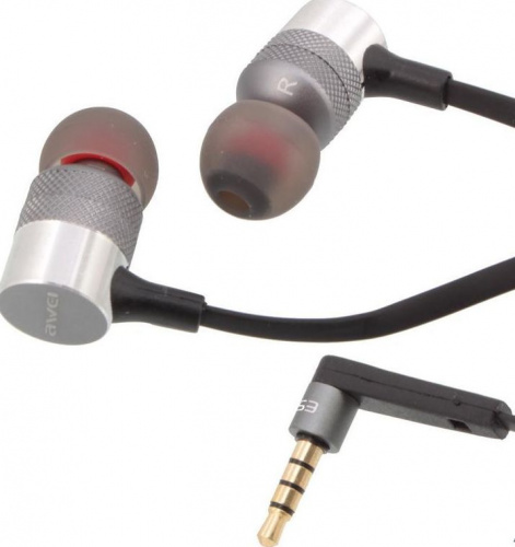 Наушники с микрофоном Awei ES-20TY, серые
