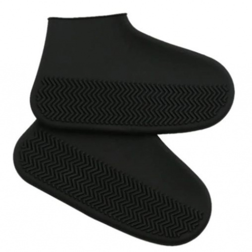 Силиконовые чехлы бахилы для обуви размер L (42-45) черный