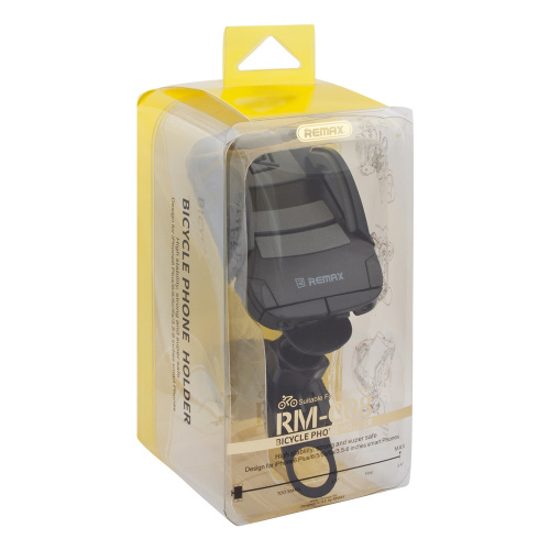 Велосипедный держатель Remax RM-C08 для смартфонов, черный с серым