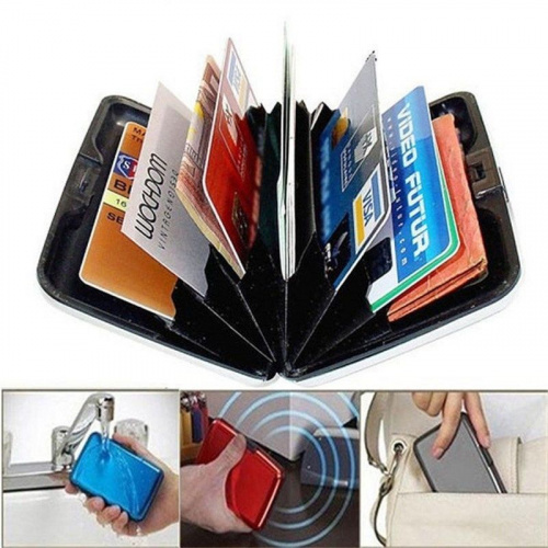 Кейс для кредитных карт Антивор Security Credit Card Wallet, фиолетовый