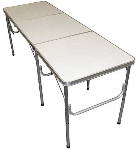 Стол складной трехсекционный (180х60х70 см) серебристый