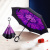 Зонт обратного сложения (зонт наоборот) Фиолетовый цветок
