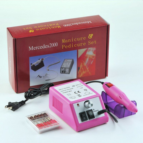 Аппарат для маникюра и педикюра Mercedes 2000 (20000 об/мин), розовый