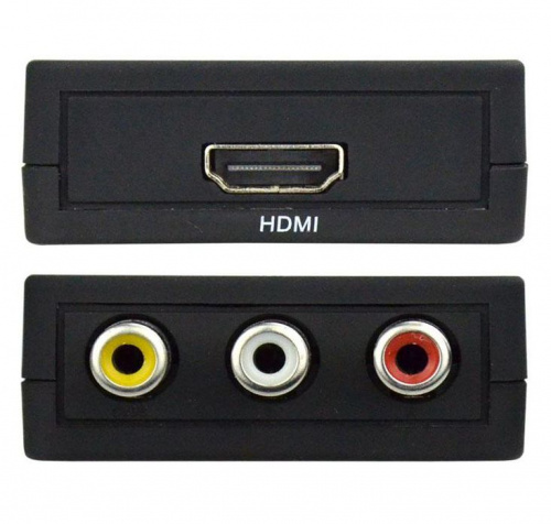 Конвертор-переходник из AV (3RCA) в HDMI AV2HDMI, черный