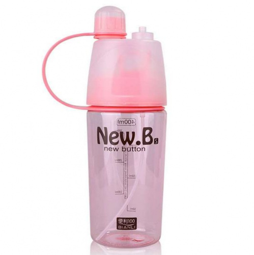 Бутылка с распылителем "New Button" 400 мл, розовая