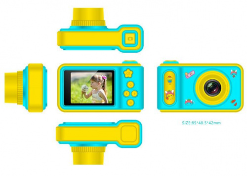 Цифровая камера фотоаппарат для детей Kids Camera, голубой