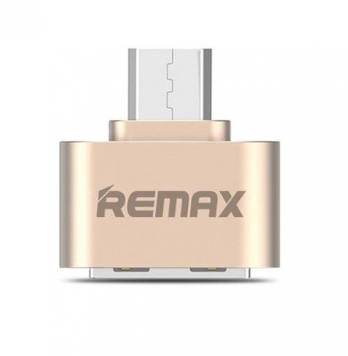 Адаптер Remax RA-OTG USB 2.0/Micro USB, золотой