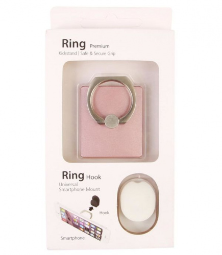 Кольцо-держатель Ring Premium with Hook 360° Rotation Rose Gold