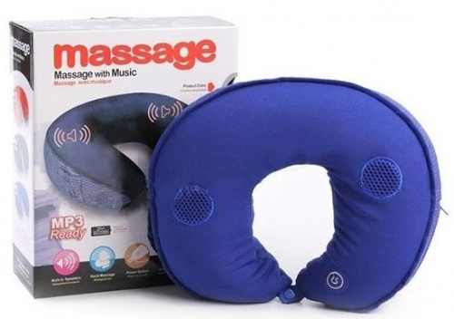 Массажная подушка Massager with Music (Синий)