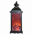 Декоративный светильник-фонарь с имитацией пламени, 37х14х14 см