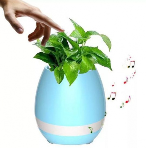 Умный музыкальный горшок для цветов Smart Music Flowerpot (Голубой)