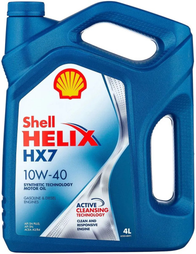 Полусинтетическое моторное масло SHELL Helix HX7 10W-40, 4 л