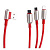 Кабель HOCO U17 3-in-1 Capsule Charging Data Cable Lightning Micro Type-C (Красный)