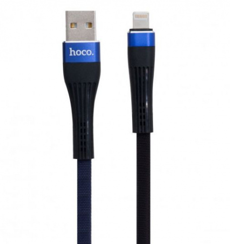 USB дата-кабель HOCO U39 Slender Lightning (1.2 м) Blue и Black