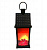 Декоративный светильник-фонарь с имитацией пламени, 38х13х13 см
