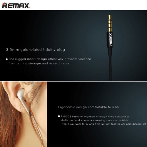 Наушники с микрофоном Remax RM-303, белые