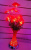 Лампа светодиодная ваза с цветами 50 см красная