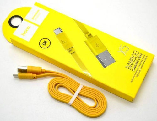 Кабель USB HOCO X5 Bamboo Type-C USB 1,0 м желтый