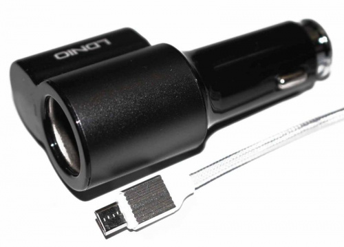 Автомобильное Зарядное Устройство LDNIO CM11 3 USB+1 Lighting Original Black (Черный)