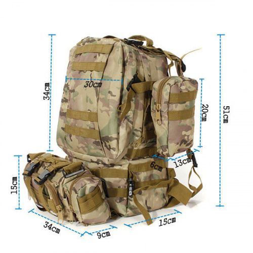 Рюкзак тактический US Assault plus (50 л) 600D, A-tacs-FG, Olive